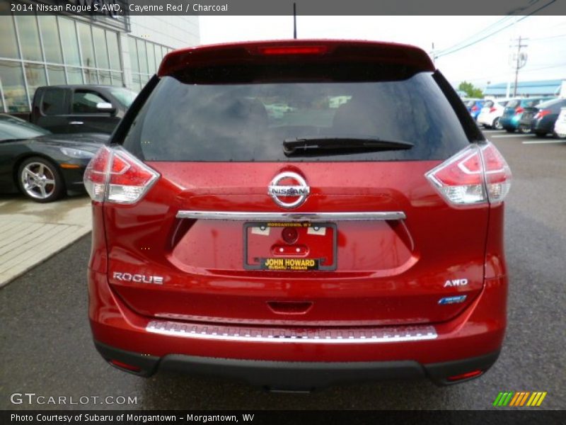 Cayenne Red / Charcoal 2014 Nissan Rogue S AWD