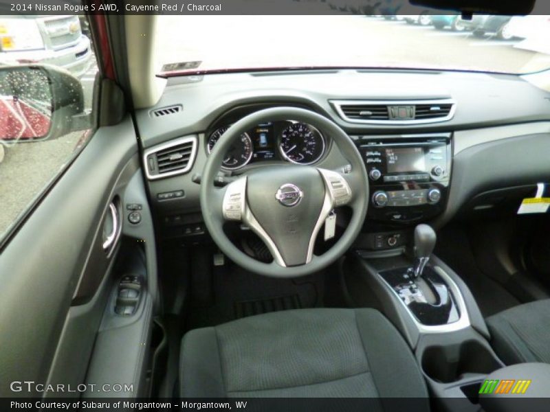 Cayenne Red / Charcoal 2014 Nissan Rogue S AWD