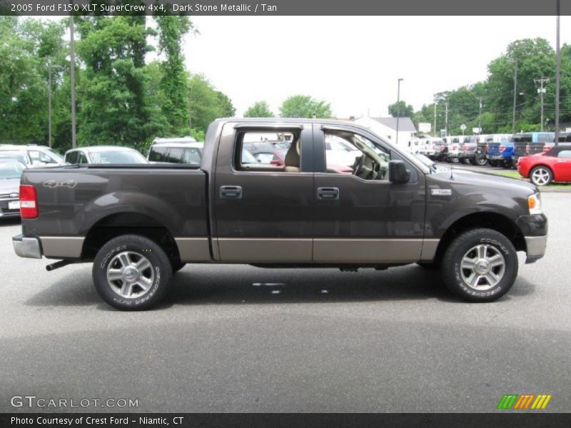 Dark Stone Metallic / Tan 2005 Ford F150 XLT SuperCrew 4x4