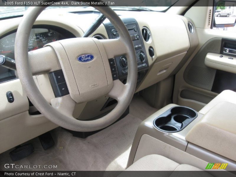 Dark Stone Metallic / Tan 2005 Ford F150 XLT SuperCrew 4x4