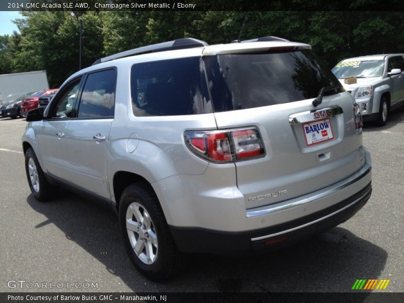 Champagne Silver Metallic / Ebony 2014 GMC Acadia SLE AWD