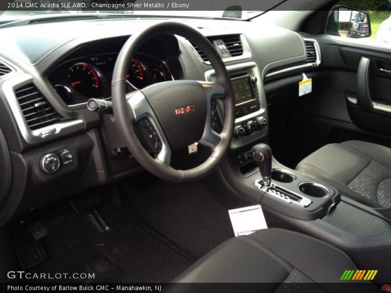 Champagne Silver Metallic / Ebony 2014 GMC Acadia SLE AWD