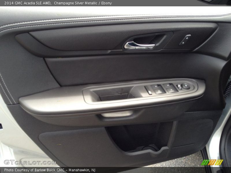 Champagne Silver Metallic / Ebony 2014 GMC Acadia SLE AWD