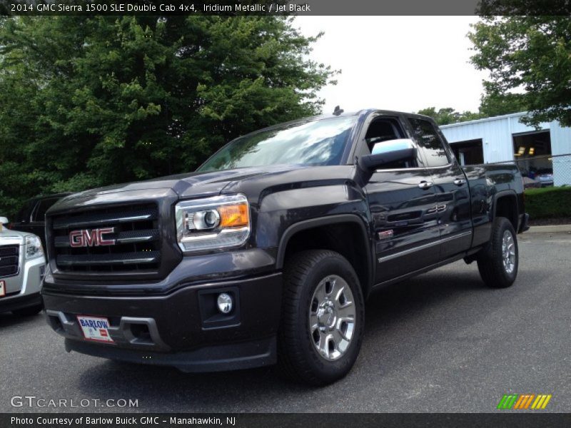 Iridium Metallic / Jet Black 2014 GMC Sierra 1500 SLE Double Cab 4x4