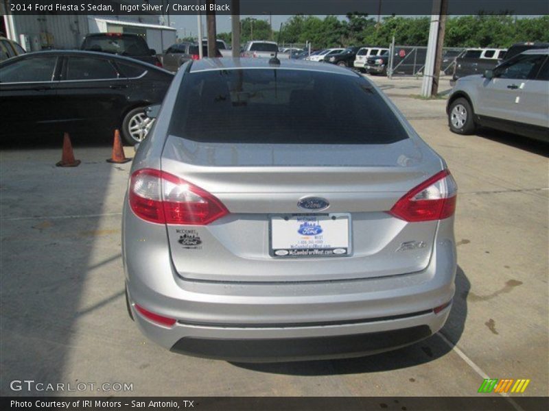 Ingot Silver / Charcoal Black 2014 Ford Fiesta S Sedan