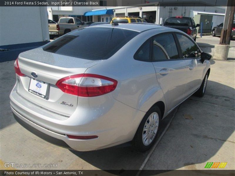 Ingot Silver / Charcoal Black 2014 Ford Fiesta S Sedan