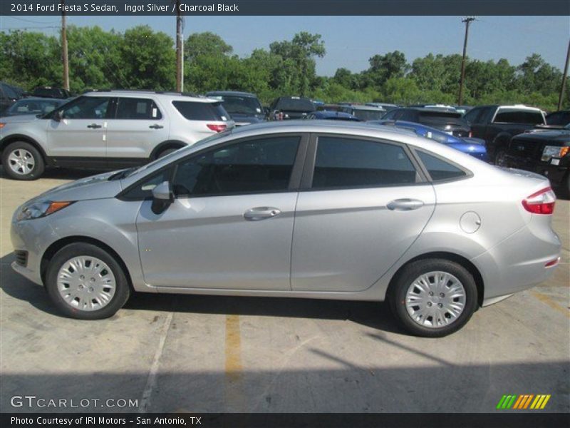 Ingot Silver / Charcoal Black 2014 Ford Fiesta S Sedan