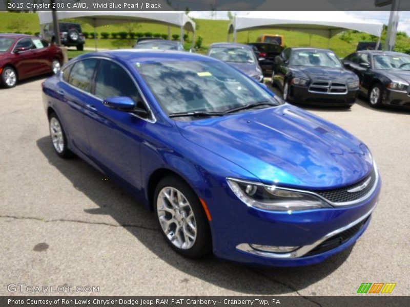 Vivid Blue Pearl / Black 2015 Chrysler 200 C AWD