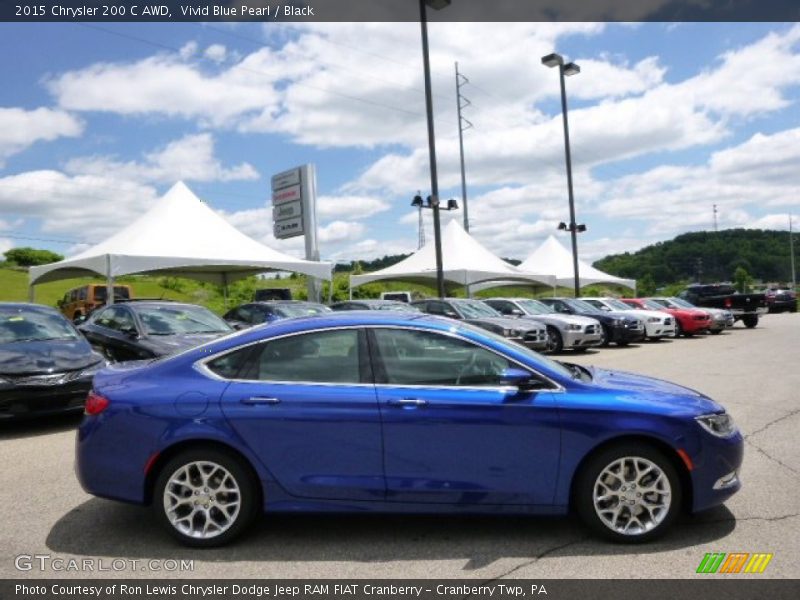 Vivid Blue Pearl / Black 2015 Chrysler 200 C AWD