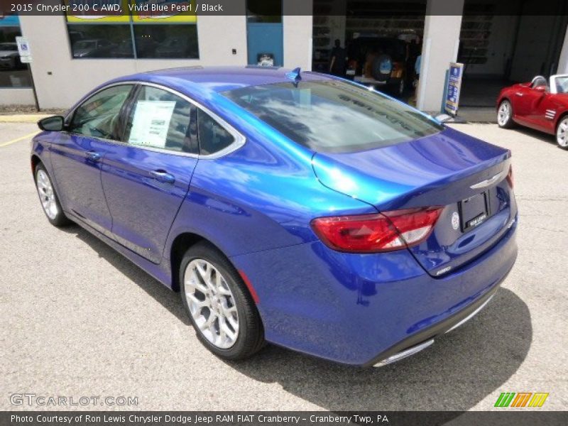 Vivid Blue Pearl / Black 2015 Chrysler 200 C AWD