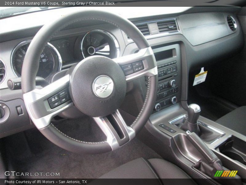 Sterling Gray / Charcoal Black 2014 Ford Mustang V6 Coupe