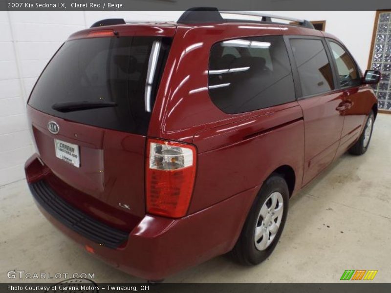Claret Red / Beige 2007 Kia Sedona LX