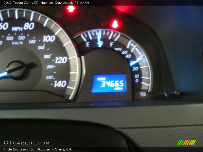 Magnetic Gray Metallic / Black/Ash 2012 Toyota Camry SE