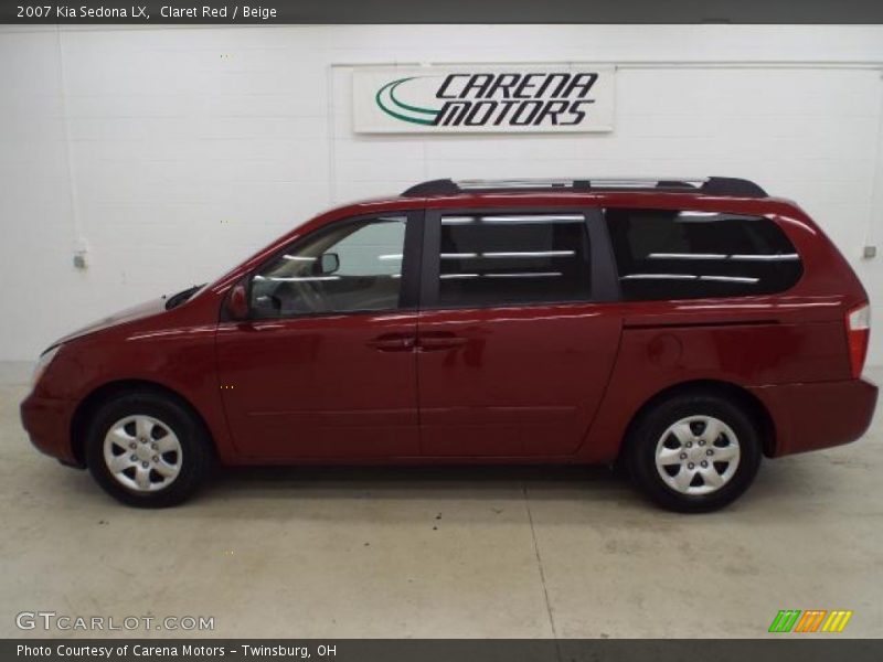 Claret Red / Beige 2007 Kia Sedona LX