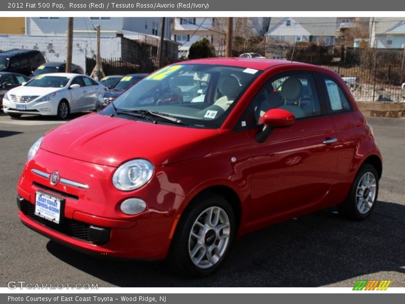 Rosso (Red) / Tessuto Rosso/Avorio (Red/Ivory) 2012 Fiat 500 Pop