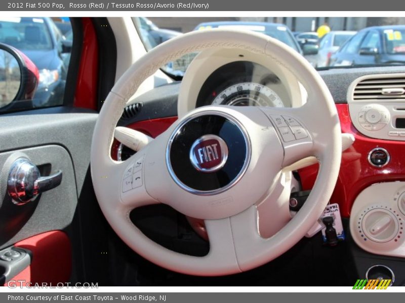 Rosso (Red) / Tessuto Rosso/Avorio (Red/Ivory) 2012 Fiat 500 Pop