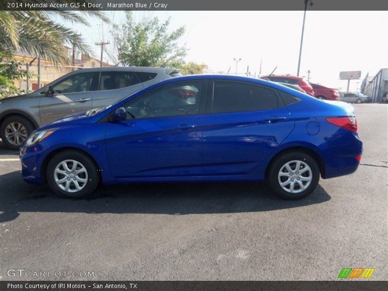 Marathon Blue / Gray 2014 Hyundai Accent GLS 4 Door