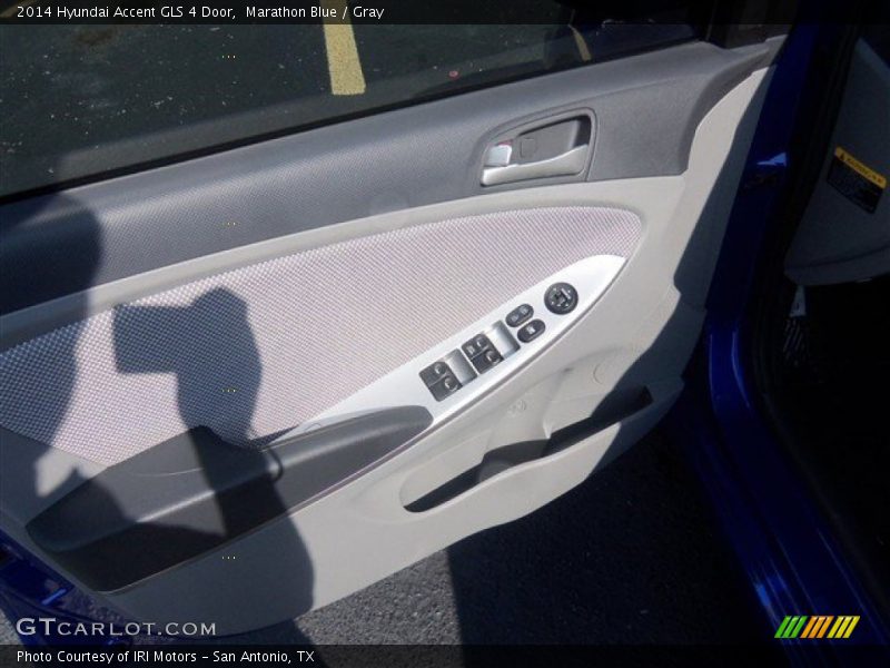 Marathon Blue / Gray 2014 Hyundai Accent GLS 4 Door