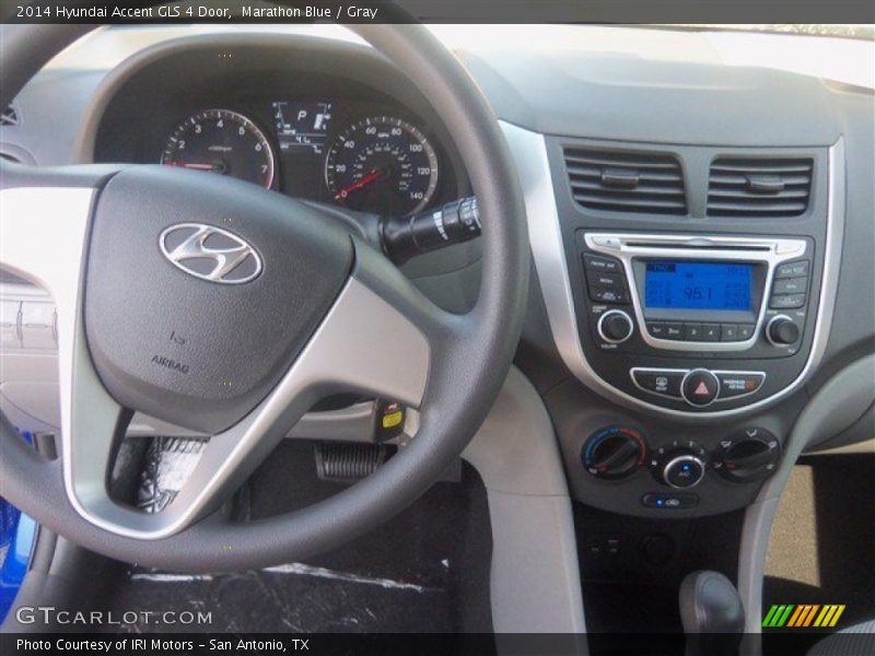 Marathon Blue / Gray 2014 Hyundai Accent GLS 4 Door