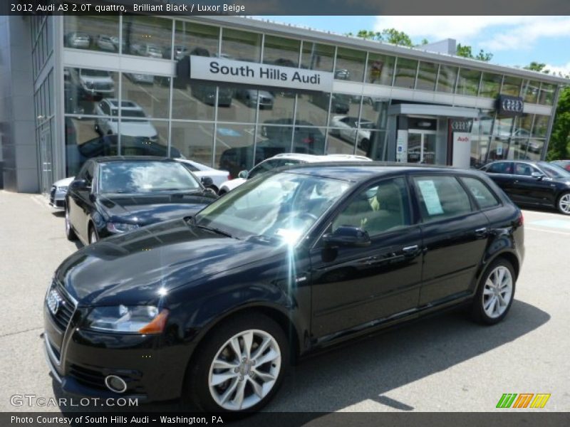 Brilliant Black / Luxor Beige 2012 Audi A3 2.0T quattro