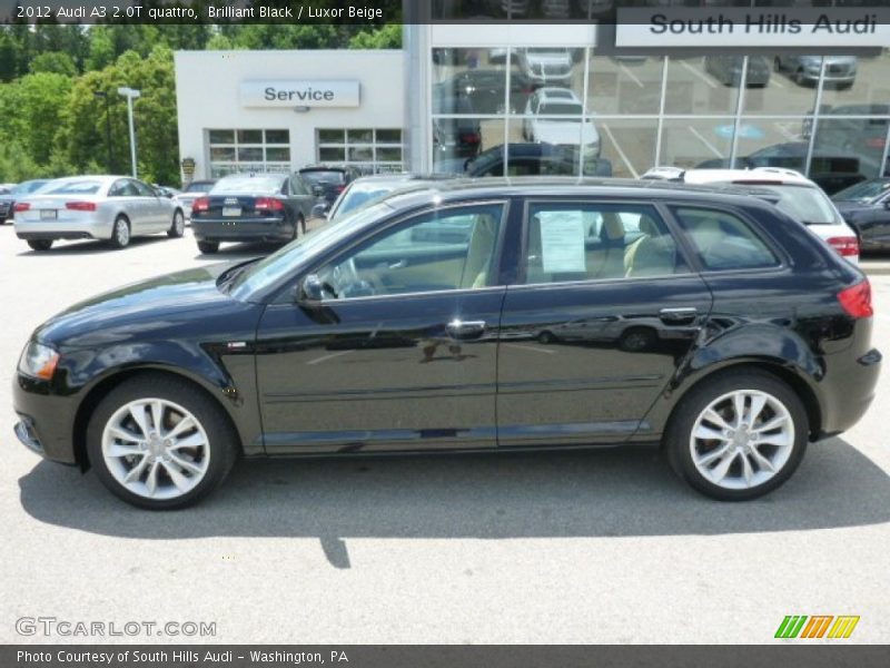 Brilliant Black / Luxor Beige 2012 Audi A3 2.0T quattro