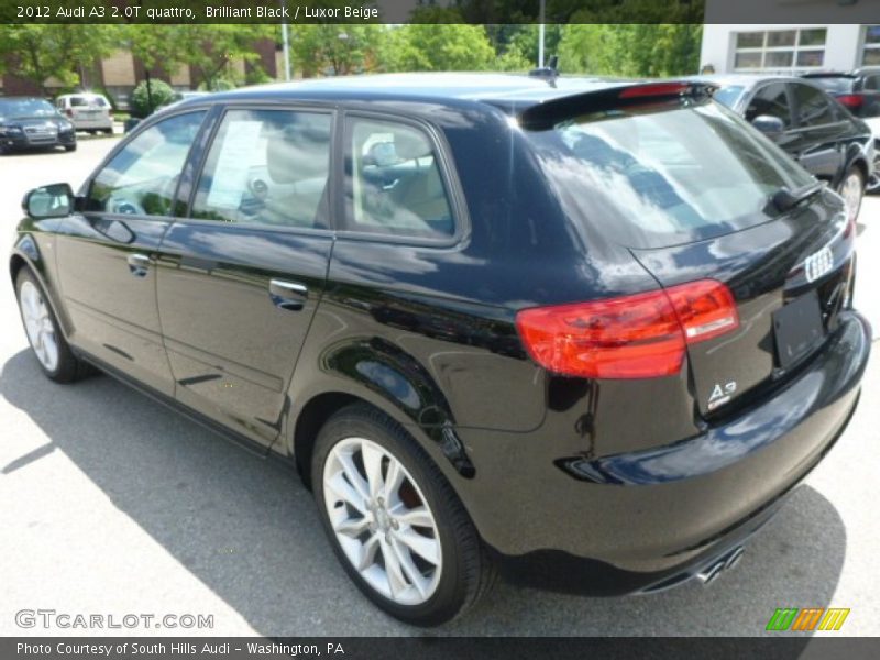 Brilliant Black / Luxor Beige 2012 Audi A3 2.0T quattro