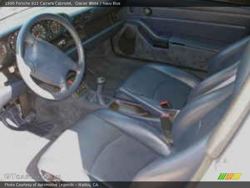 Glacier White / Navy Blue 1996 Porsche 911 Carrera Cabriolet