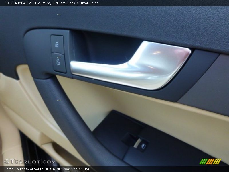 Brilliant Black / Luxor Beige 2012 Audi A3 2.0T quattro