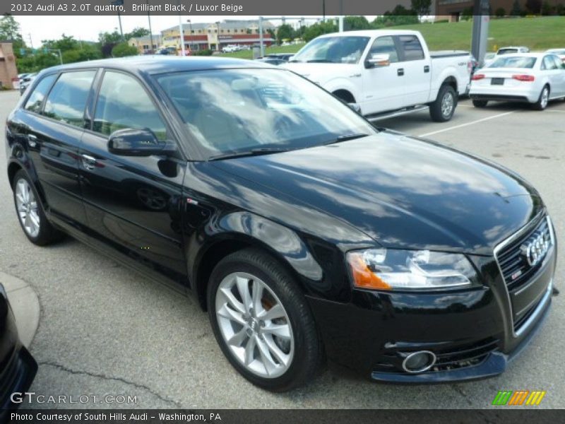Brilliant Black / Luxor Beige 2012 Audi A3 2.0T quattro