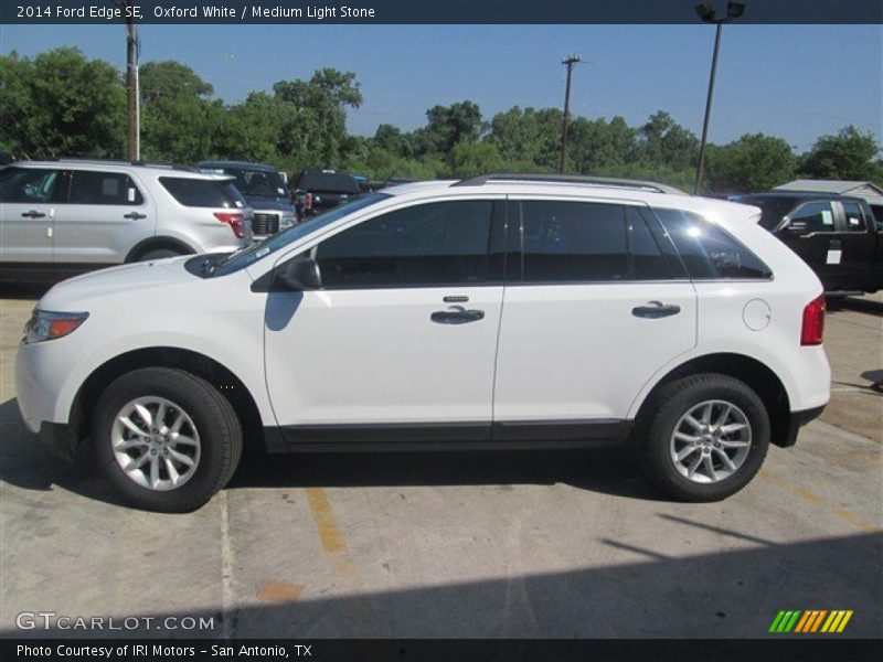 Oxford White / Medium Light Stone 2014 Ford Edge SE