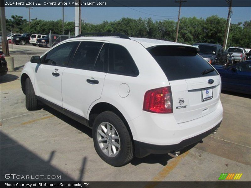 Oxford White / Medium Light Stone 2014 Ford Edge SE