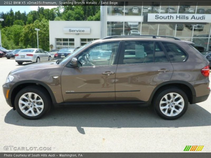 Sparkling Bronze Metallic / Sand Beige 2012 BMW X5 xDrive35i Premium