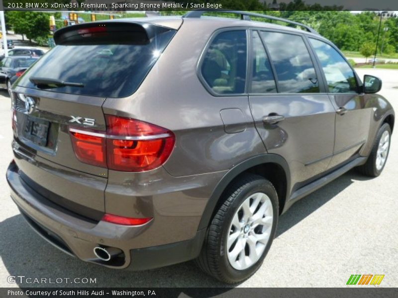 Sparkling Bronze Metallic / Sand Beige 2012 BMW X5 xDrive35i Premium