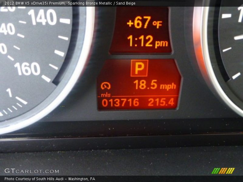 Sparkling Bronze Metallic / Sand Beige 2012 BMW X5 xDrive35i Premium