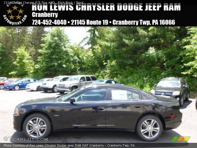 Pitch Black / Black 2014 Dodge Charger R/T Plus AWD