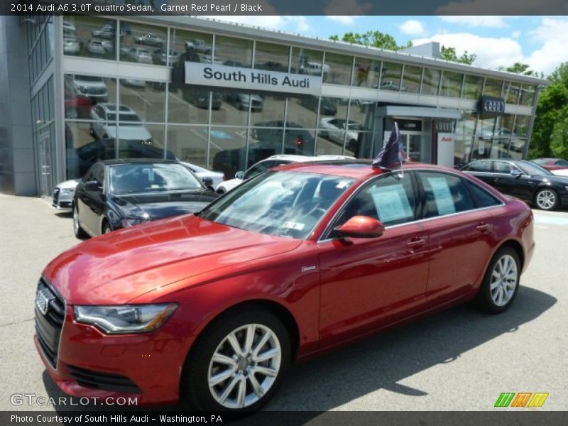 Garnet Red Pearl / Black 2014 Audi A6 3.0T quattro Sedan