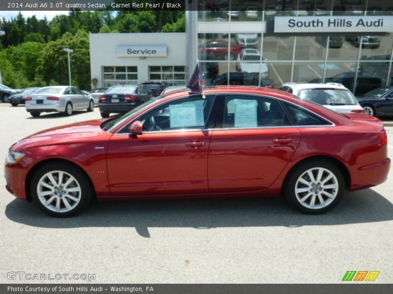 Garnet Red Pearl / Black 2014 Audi A6 3.0T quattro Sedan