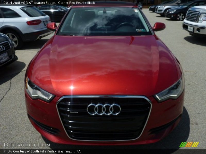 Garnet Red Pearl / Black 2014 Audi A6 3.0T quattro Sedan