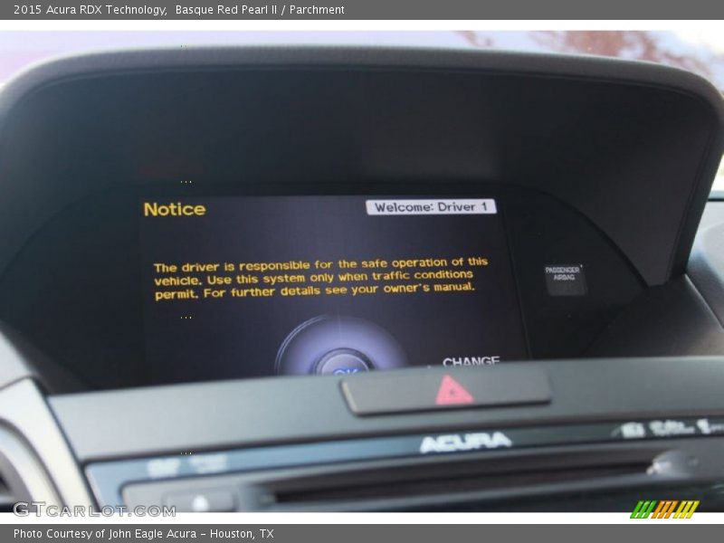 Basque Red Pearl II / Parchment 2015 Acura RDX Technology