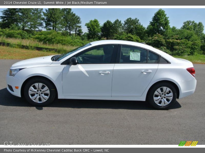 Summit White / Jet Black/Medium Titanium 2014 Chevrolet Cruze LS