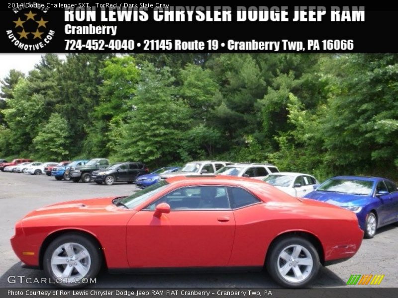 TorRed / Dark Slate Gray 2014 Dodge Challenger SXT