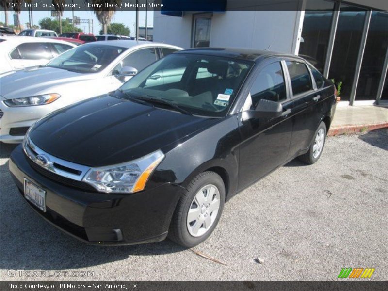 Ebony Black / Medium Stone 2011 Ford Focus S Sedan