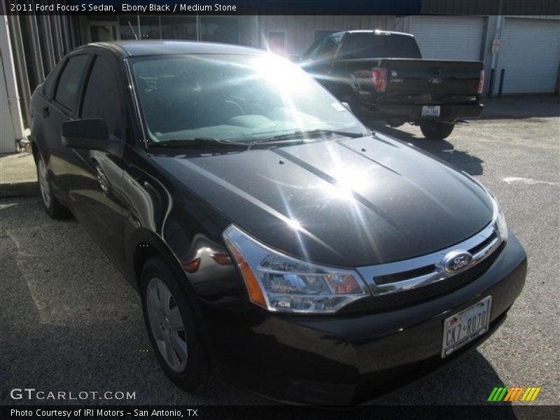 Ebony Black / Medium Stone 2011 Ford Focus S Sedan