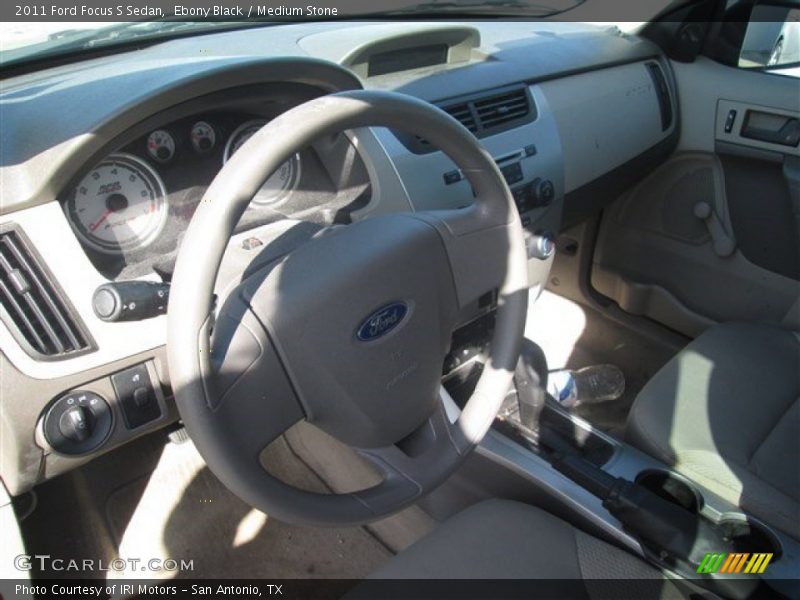 Ebony Black / Medium Stone 2011 Ford Focus S Sedan