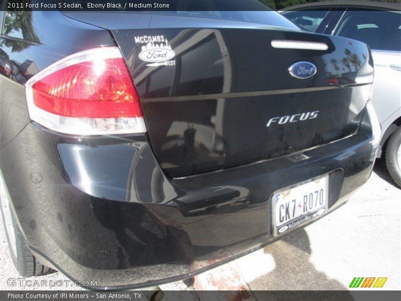 Ebony Black / Medium Stone 2011 Ford Focus S Sedan