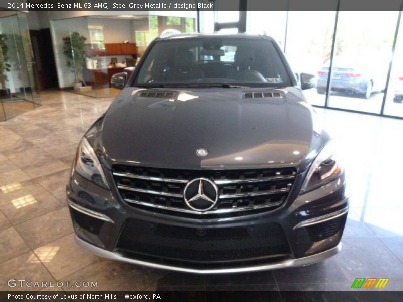 Steel Grey Metallic / designo Black 2014 Mercedes-Benz ML 63 AMG