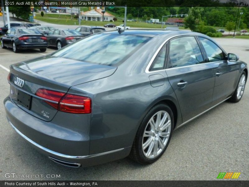 Monsoon Gray Metallic / Black 2015 Audi A8 L 4.0T quattro