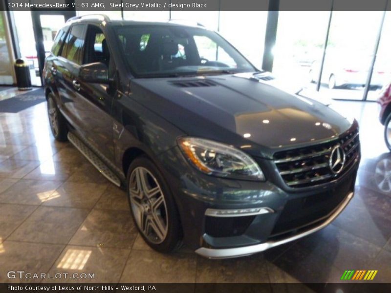 Steel Grey Metallic / designo Black 2014 Mercedes-Benz ML 63 AMG