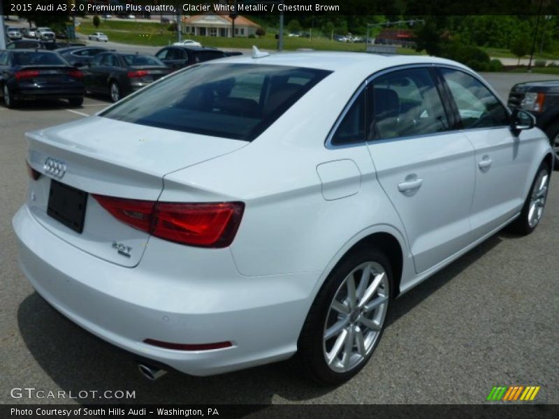 Glacier White Metallic / Chestnut Brown 2015 Audi A3 2.0 Premium Plus quattro