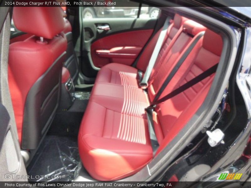 Pitch Black / Black/Red 2014 Dodge Charger R/T Plus AWD